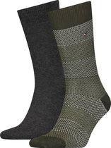 Tommy Hilfiger Boot Sock Birdeye Stripe 2P Heren Sokken - Maat 43/46