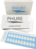 Phure Charcoal Teeth Whitening Strips - 28x Tandenbleek strips - Wittere tanden - Tanden bleken - Peroxide vrij - 100% Natuurlijk - Thuis gemakkelijk bleken