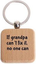 Akyol - If grandpa can't fix it, no one can sleutelhanger - Opa cadeau - Oma en Opa cadeau - Familie cadeau - Bedankje - Bedank cadeau - Familie kado - Gegrafeerd - Gegraveerde sle