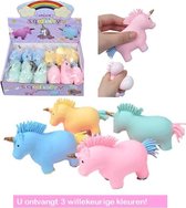 Unicorn Satisfying  stressbal - Stressbal voor de hand - Fidget Toy - 3 stuks - Voordeelbundel