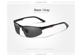 Kingseven Offroad - Stoere Mannen Zonnebril met UV400 en polarisatie filter - Zwart montuur / lichtgrijze glazen