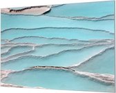 Wandpaneel Kalk plateau  | 210 x 140  CM | Zwart frame | Wand-beugels (27 mm)