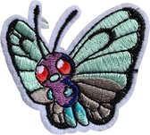 Butterfree strijk embleem - pokemon patch - patches - stof & strijk applicatie