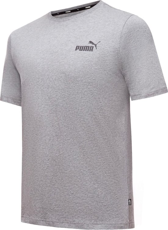PUMA ESS Small Logo Tee Heren T-shirt - Grijs - Maat S