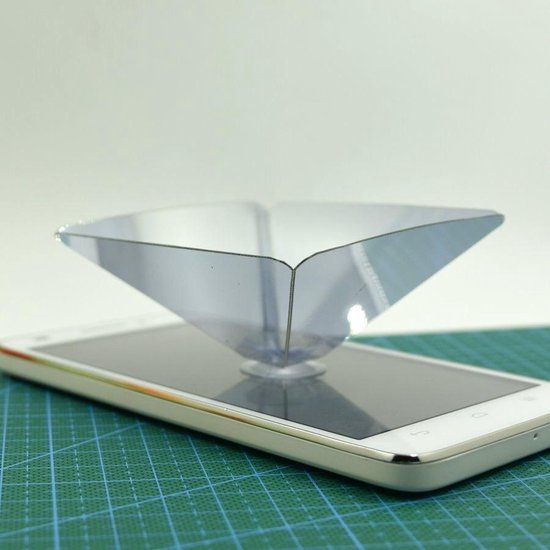 Affichage Pyramide Hologramme 3D - Vidéo Projecteur 3D - Écran Hologramme -  Support Universal pour Téléphone Mobile et Tablettes
