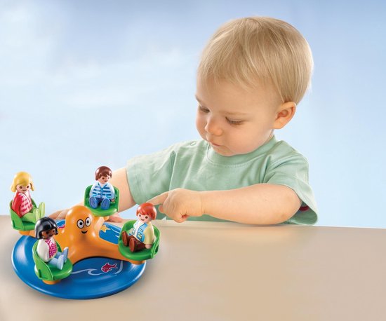 Playmobil 1.2.3 Enfants Et Manège