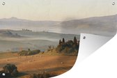 Tuindecoratie Toscane - Landschap - Italië - 60x40 cm - Tuinposter - Tuindoek - Buitenposter