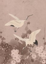ESTAhome fotobehang kraanvogels grijs roze - 158946 - 2 x 2.79 m