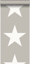ESTAhome behang sterren warm grijs - 128702 - 53 cm x 10,05 m