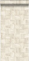 Origin eco texture vlies behang sloophout motief beige - 347517 - 53 cm x 10.05 m