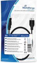 MediaRange MRCS154 USB-kabel 1,8 m 2.0/3.2 Gen 1 (3.1 Gen 1) USB A Zwart