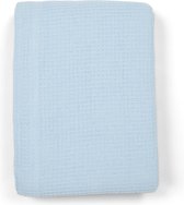 Damminga - Waffle Blanket - Couvre-lit - Summer Cover - Hotel Quality - 240 x 250 - Double - Blue