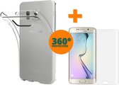 Fooniq Silicone Hoesje Transparant + Screenprotector - Geschikt Voor Samsung Galaxy S6 Edge