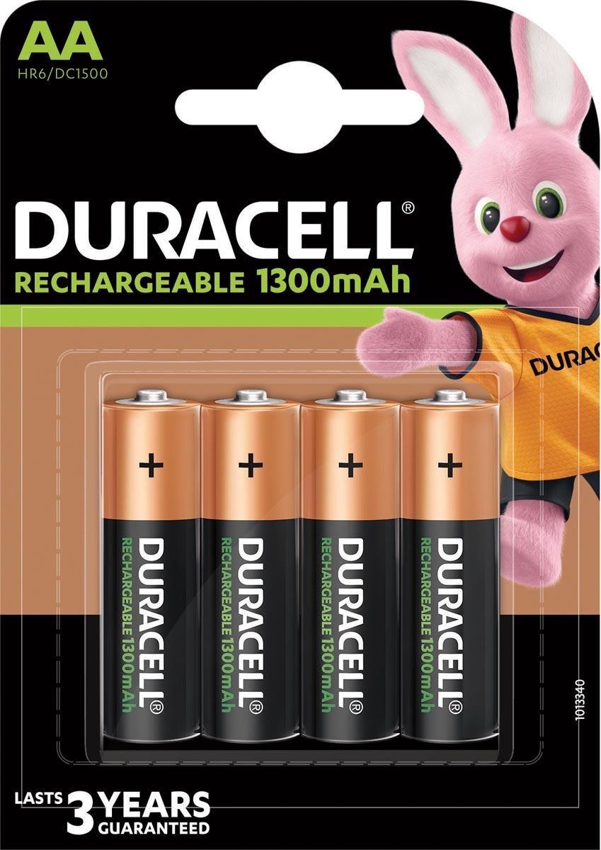Duracell Rechargeable AA 1300mAh batterijen - 4 stuks