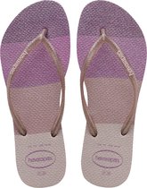 Havaianas Slim Pallet Glow Meisjes Slippers - Candy Pink - Maat 33/34