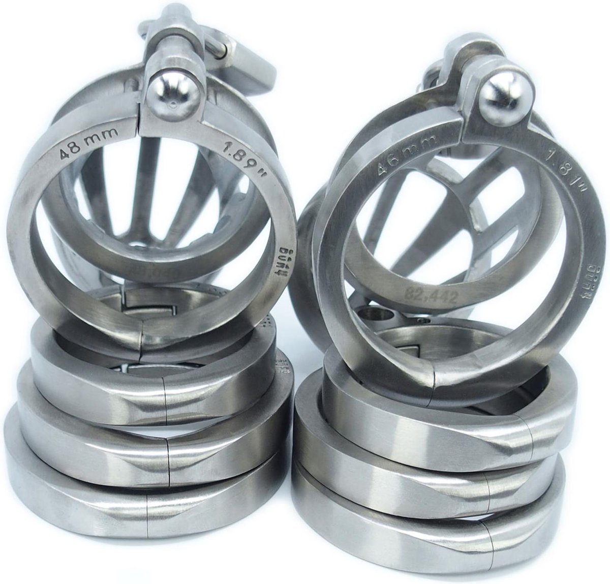 BON4MplusLarge Hinged RVS Kuisheidskooi voor Mannen Peniskooi Set BON4M ...