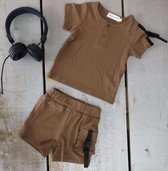 Summer set bruin maat 98-104 (tot 4 jaar.)