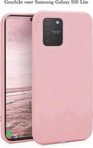 Samsung S10 Lite Hoesje - Samsung galaxy S10 Lite hoesje roze siliconen case hoes cover hoesjes