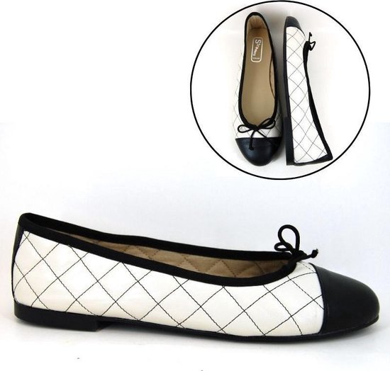 Stravers - Designer Taille 43 Beige Ballerines Zwart Taille Plus Chaussures  pour femmes | bol
