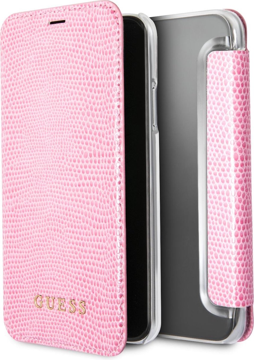 iPhone Xs/X hoesje - Guess - Roze - Kunstleer