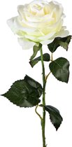 Viv! Home Luxuries Roos - zijden bloem - wit groen - topkwaliteit