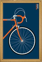JUNIQE - Poster met houten lijst Icons Crescent Front -40x60 /Blauw &