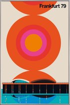 JUNIQE - Poster met kunststof lijst Vintage Frankfurt 79 -30x45