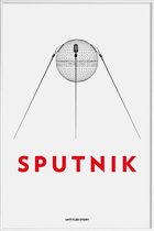 JUNIQE - Poster met kunststof lijst Sputnik 2 -40x60 /Wit