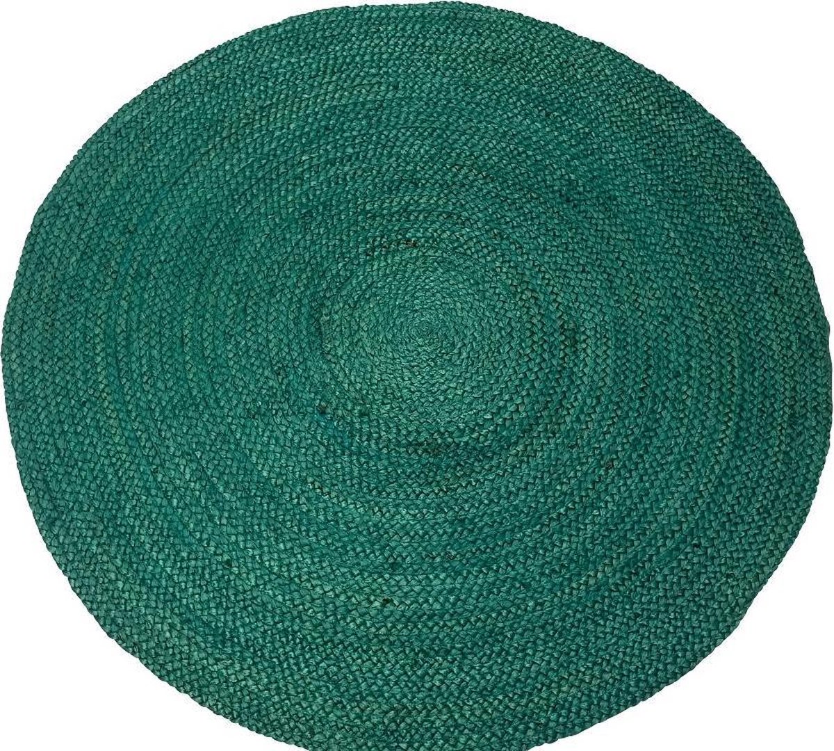 Rocaflor-Vloerkleed-Jute-rond-ø-120cm-Smaragd-Emerald groen