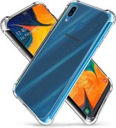 Anti shock siliconen case - Extra sterke hoeken back cover -Geschikt voor Samsung Galaxy A20 / A30 - stoot rubber siliconen - transparant