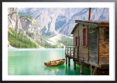 Poster Met Zwarte Lijst - Dolomiti Hut Poster