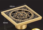GIMAXX - Luxe Doucheput - Afvoerput - Buiten Put - Drain - Messing - Onderuitlaat - Vloerput 10x10 cm