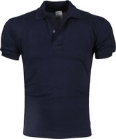 VDHT - Trendy Effen Heren  Polo - Ongetailleerd - Donker blauw