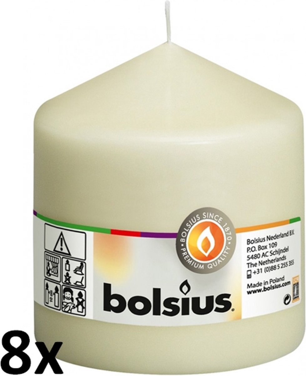 Bolsius Stompkaars 100/100 Ivoor (per 8 stuks)