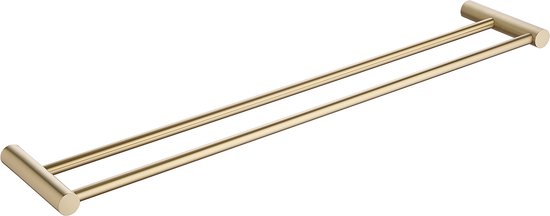 Handdoekrek Wiesbaden Ida Dubbel 60 cm Geborsteld Messing Goud