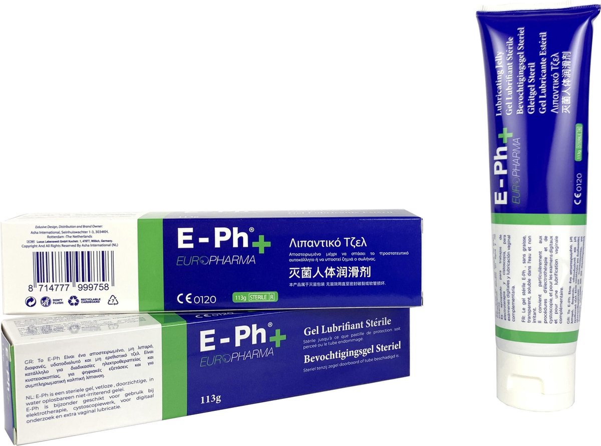 E-ph+ Europharma BevochtigingsGel, Transparant, Steriel & Vetvrij – 3 x 113g