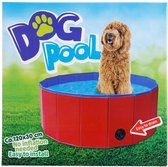 Honden Zwembad - 80 x 30 cm - Blauw en Rood - Groot - Dog Pool