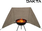Dakta® Winddoek | Kampvuur Doek | Barbecue | Zichtbreeknet | Windbreekdoek | Vlamvertragend Canvas | Winddicht | met Draagtas