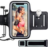 iPhone 12 Hoesje - Sportband Hoesje - Sport Armband Case Hardloopband Zwart