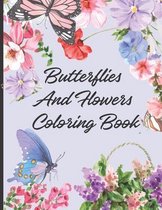 Butterflies and Flowers Coloring book