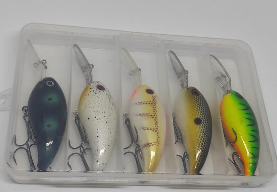 Kunstaas set - 5 diep lopende pluggen - 15 gram - 10 cm - Snoek - Snoekbaars - Baars — afbeelding 3