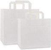 Take-away tassen 26+17x25cm Wit (250 st.)