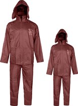 C-line - regenpak - Maat XXL - Rood - Reflectie strepen