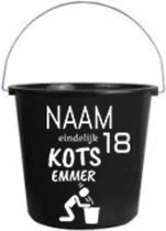 Emmer - Kotsemmer - met naam en leeftijd -  5 liter - kado - verjaardag - 18 - Geef gegevens direct door.