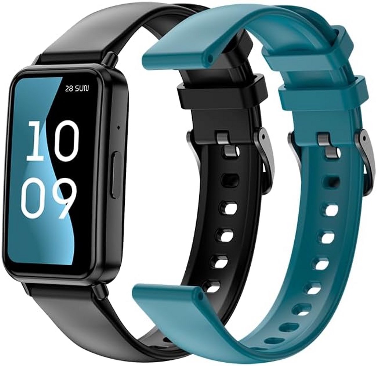 Smartband Activity Tracker met 1.47" AMOLED Scherm, Bluetooth Bellen & 2 Bandjes
