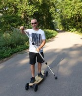 Off-Road Longboard Set met Landpaddling Stok voor Fitness en Plezier