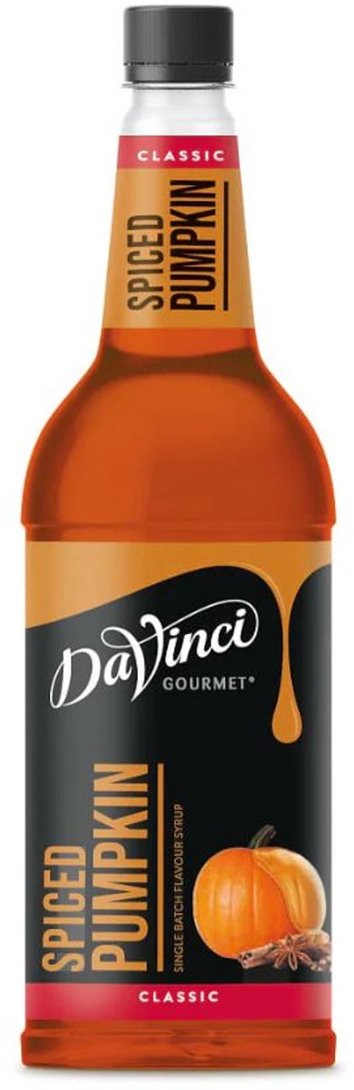 Pumpkin Spice Koffiesiroop 1 Liter Fles - Horeca Kwaliteit - DaVinci Gourmet - Wereld Beroemd!