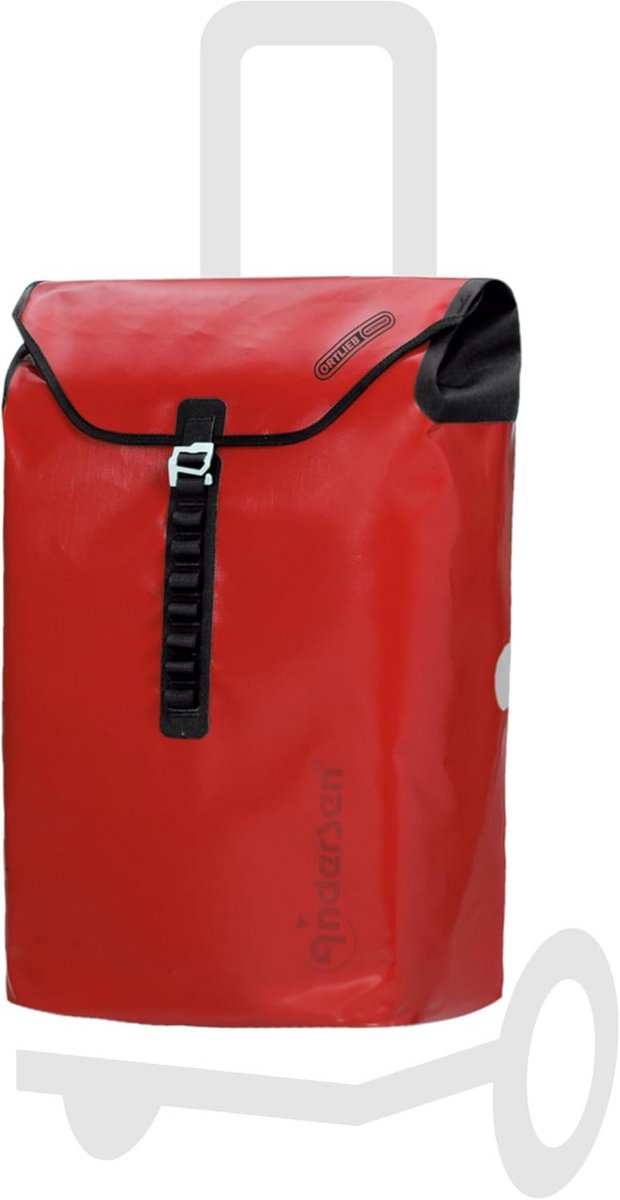Grote Waterdichte Winkelwagen Tas 49L Rood Afneembaar