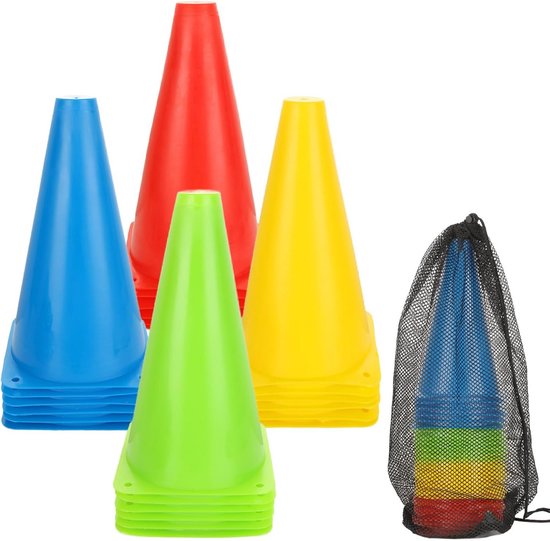 PIQIUQIU 12 Stück Pylonen, Hütchen Kinder Pylonen Fußball