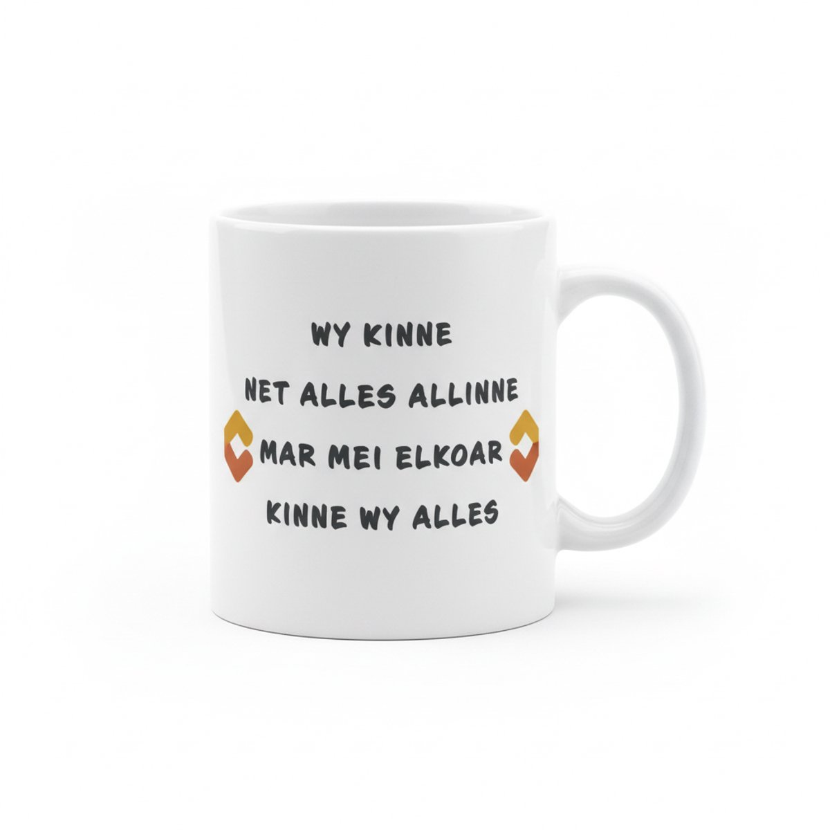 Friese Inspirerende Tekst Mok – Samen Sterk Quote Koffiemok – 330 ml Keramische Mok